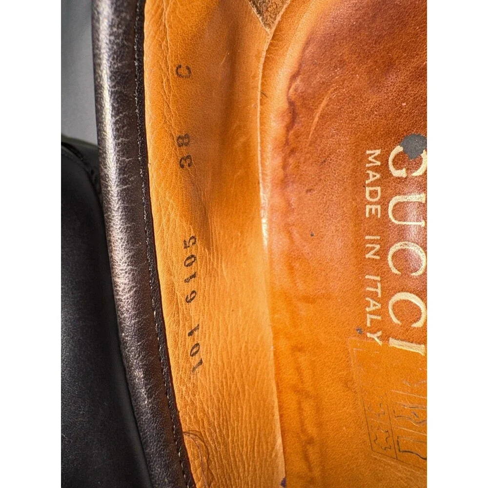 Gucci Horsebit Leather 1953 Loafers Sz 38 C